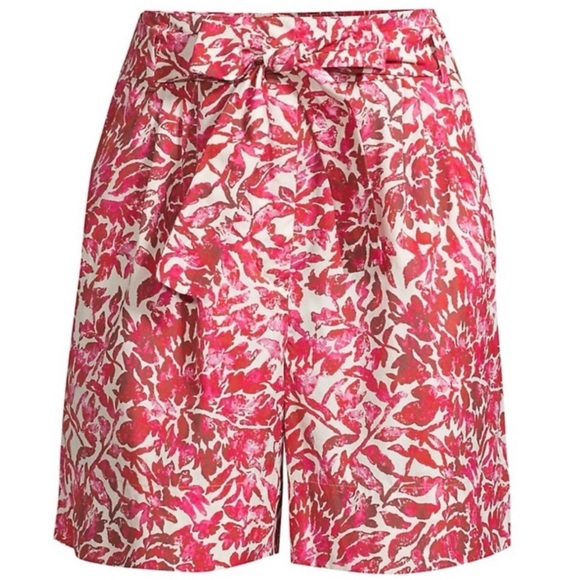 NEW WEEKEND MAX MARA FLORAL PRINT HIGH-WAISTED BERMUDA SHORTS - Picture 8 of 10